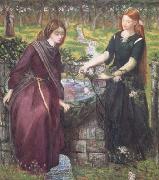 Dante Gabriel Rossetti Dante's Vision of Rachel and Leah (mk28) oil painting on canvas